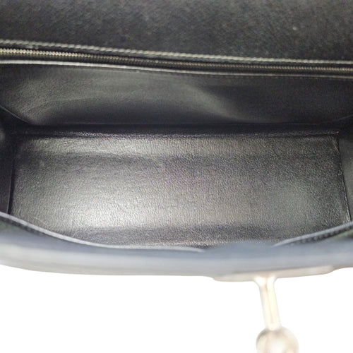 Sellier Kelly 35 Noir in Courchevel  Palladium hardware