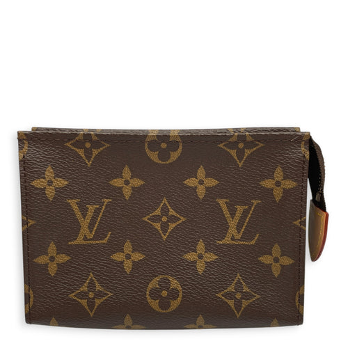 Monogram toiletry case  Brown Pouch in Monogram Coated Canvas Gold hardware