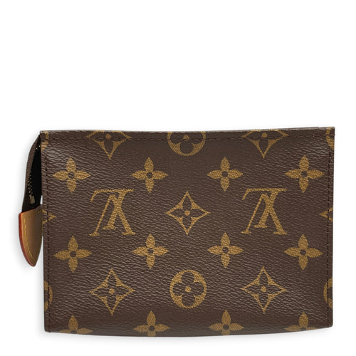 Monogram toiletry case  Brown Pouch in Monogram Coated Canvas Gold hardware