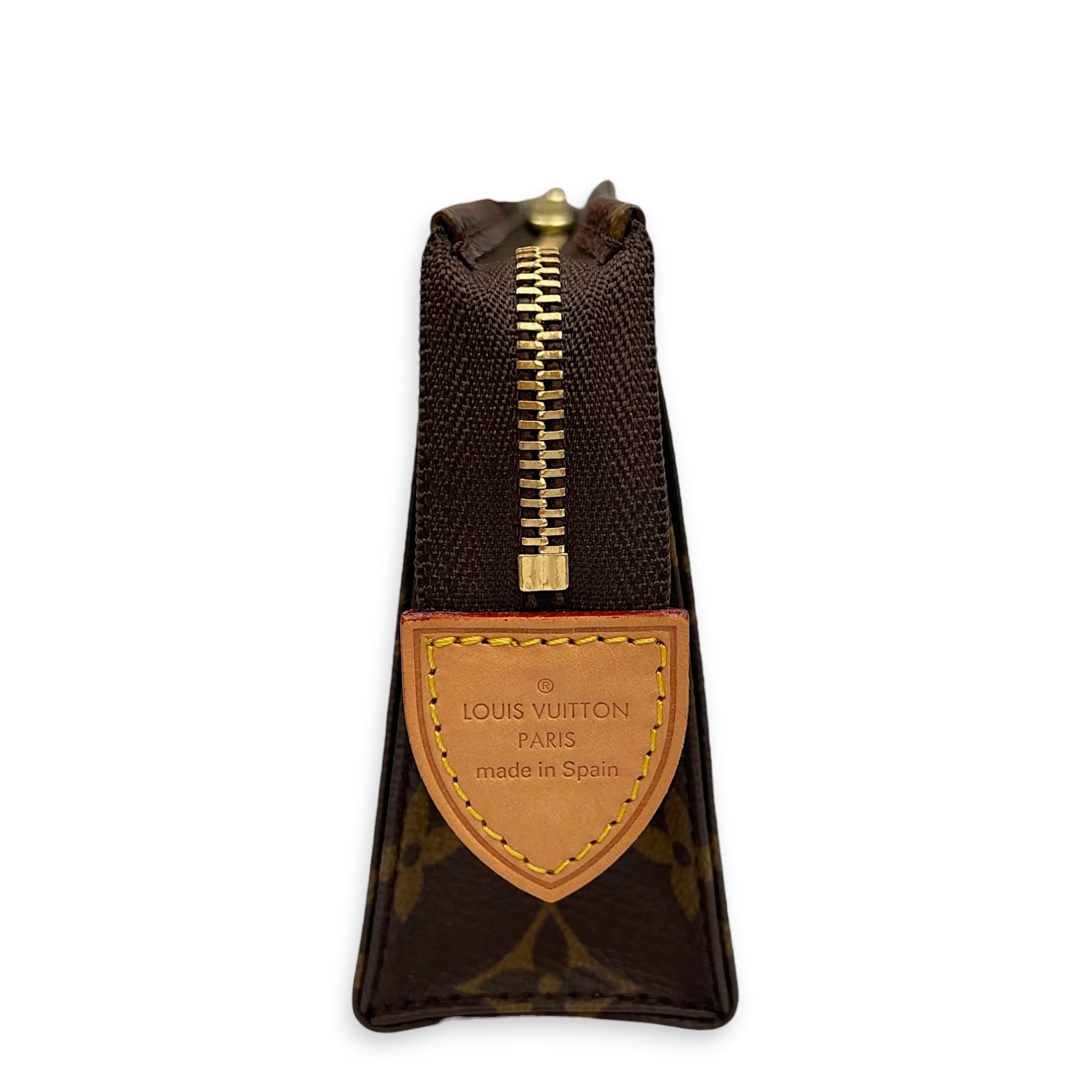 Monogram toiletry case  Brown Pouch in Monogram Coated Canvas Gold hardware