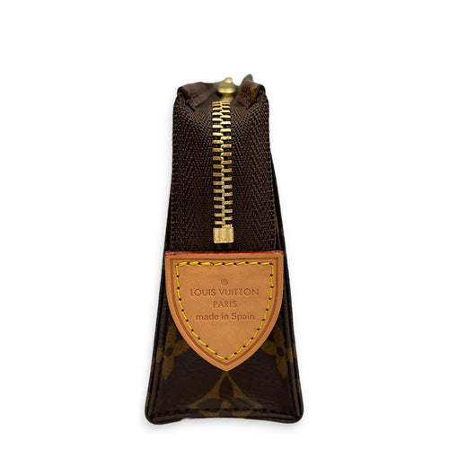 Monogram toiletry case  Brown Pouch in Monogram Coated Canvas Gold hardware