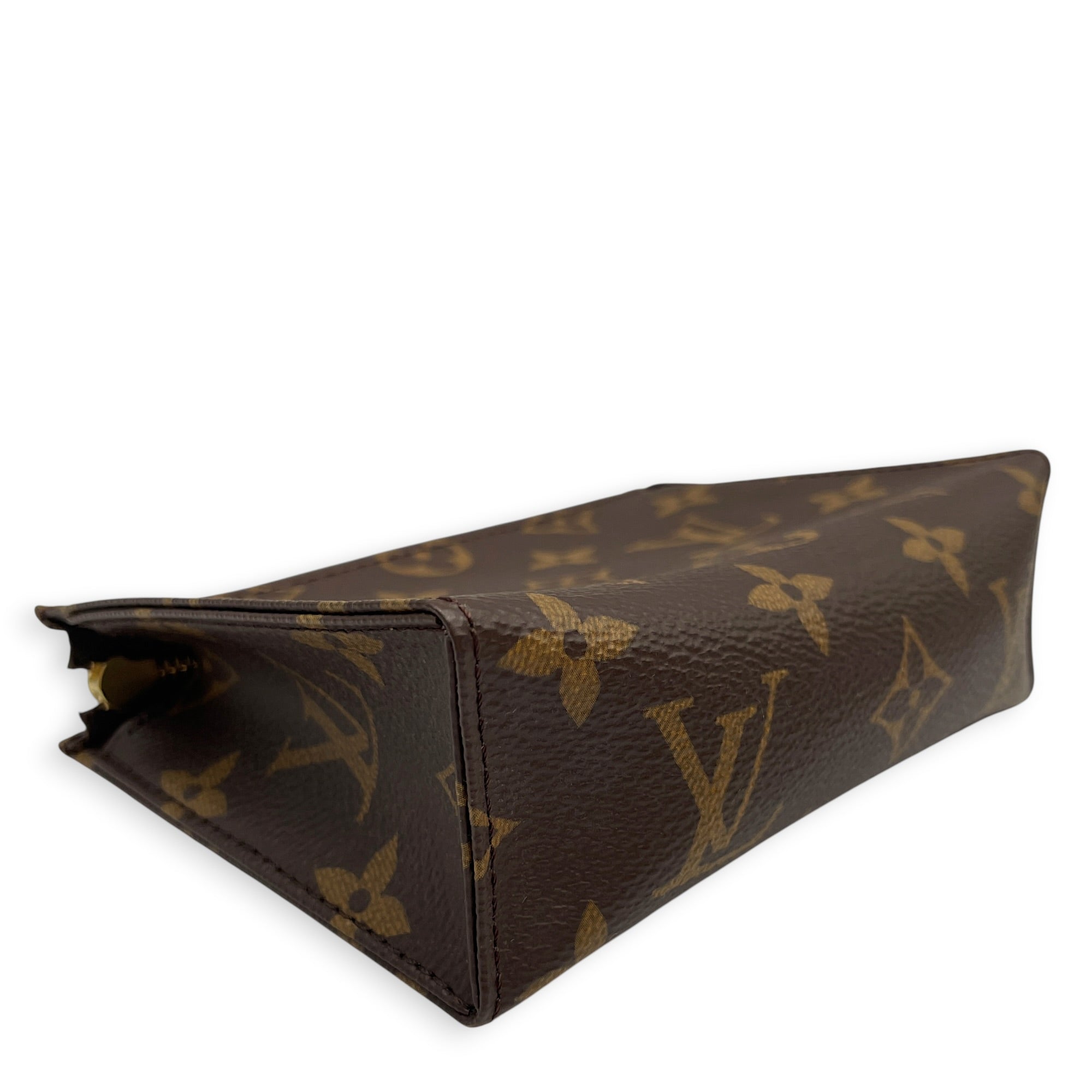 Monogram toiletry case  Brown Pouch in Monogram Coated Canvas Gold hardware