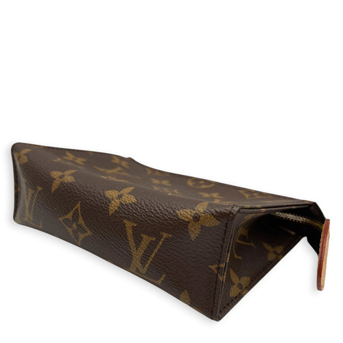 Monogram toiletry case  Brown Pouch in Monogram Coated Canvas Gold hardware