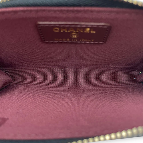 Classic Black Coin Purse in Caviar Leather Gold hardware