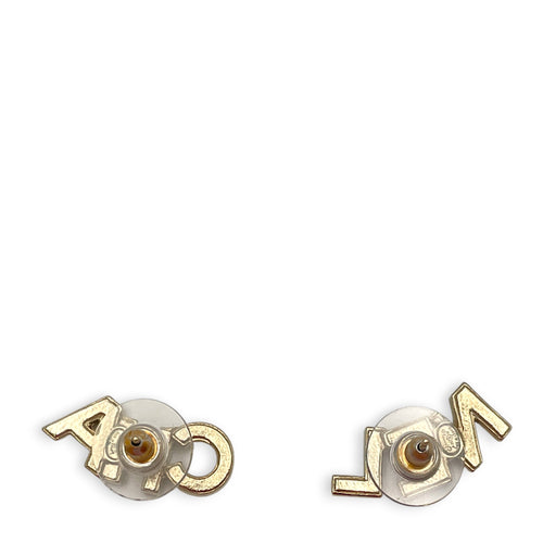“CHA “ on one side “NEL” on the other  Gold Earrings Gold hardware