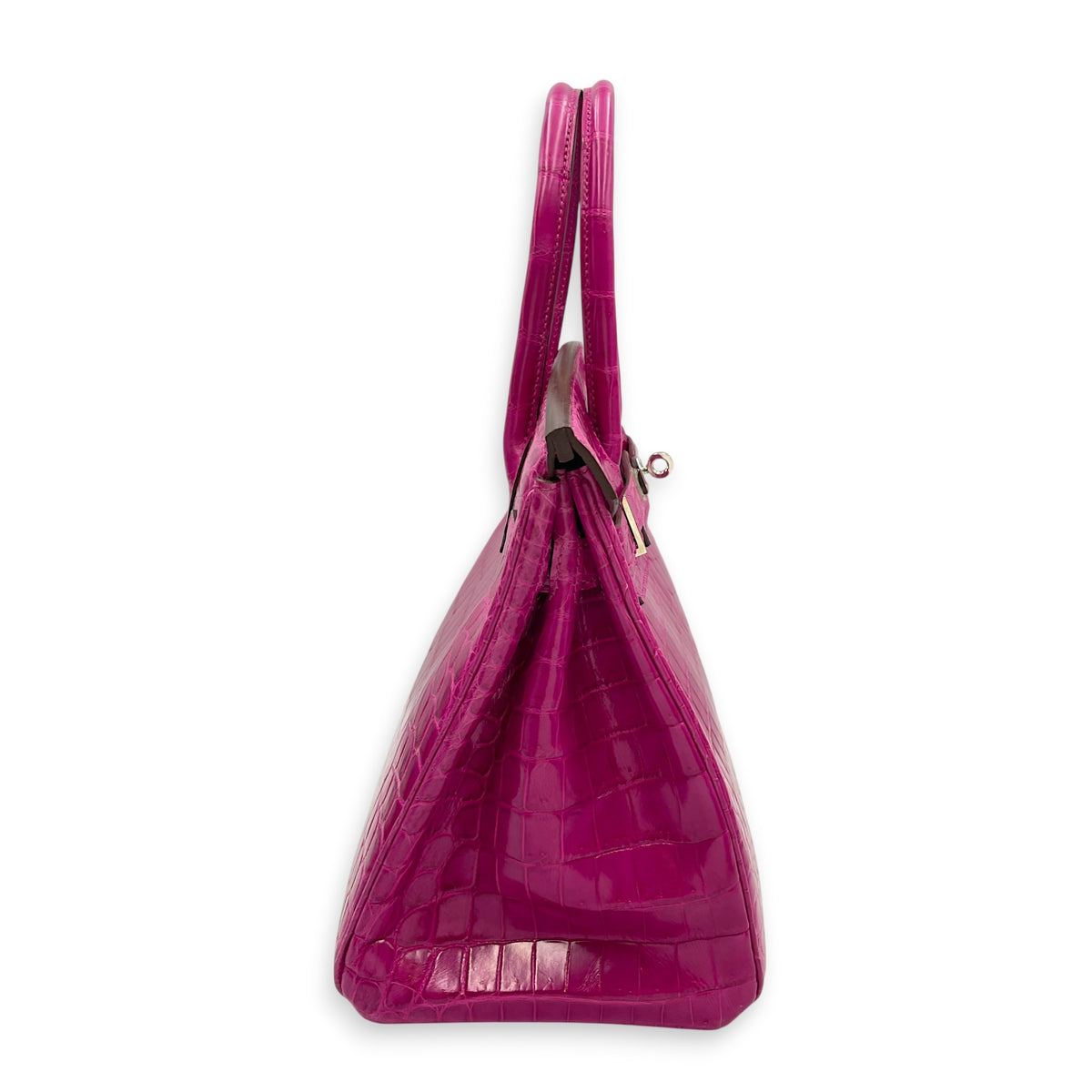 Birkin 30 Rose Sheherazade in Shiny Niloticus Palladium hardware