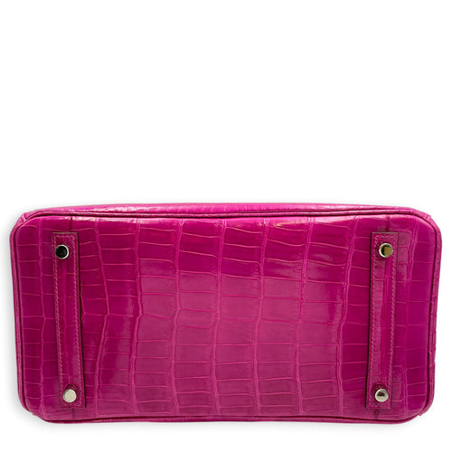 Birkin 30 Rose Sheherazade in Shiny Niloticus Palladium hardware