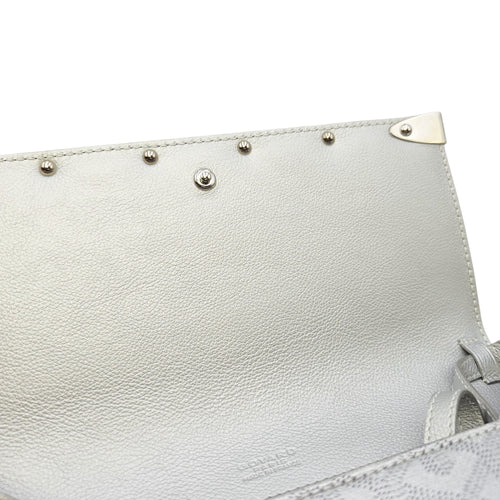 Monte Carlo Bois  Grey Wallet On Chain in Coated Canvas Silver hardware
