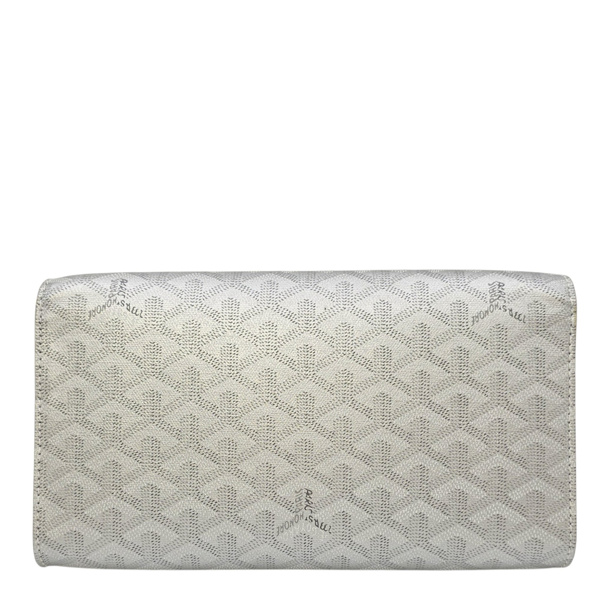 Monte Carlo Bois  Grey Wallet On Chain in Coated Canvas Silver hardware