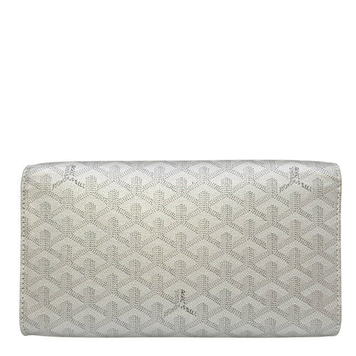 Monte Carlo Bois  Grey Wallet On Chain in Coated Canvas Silver hardware