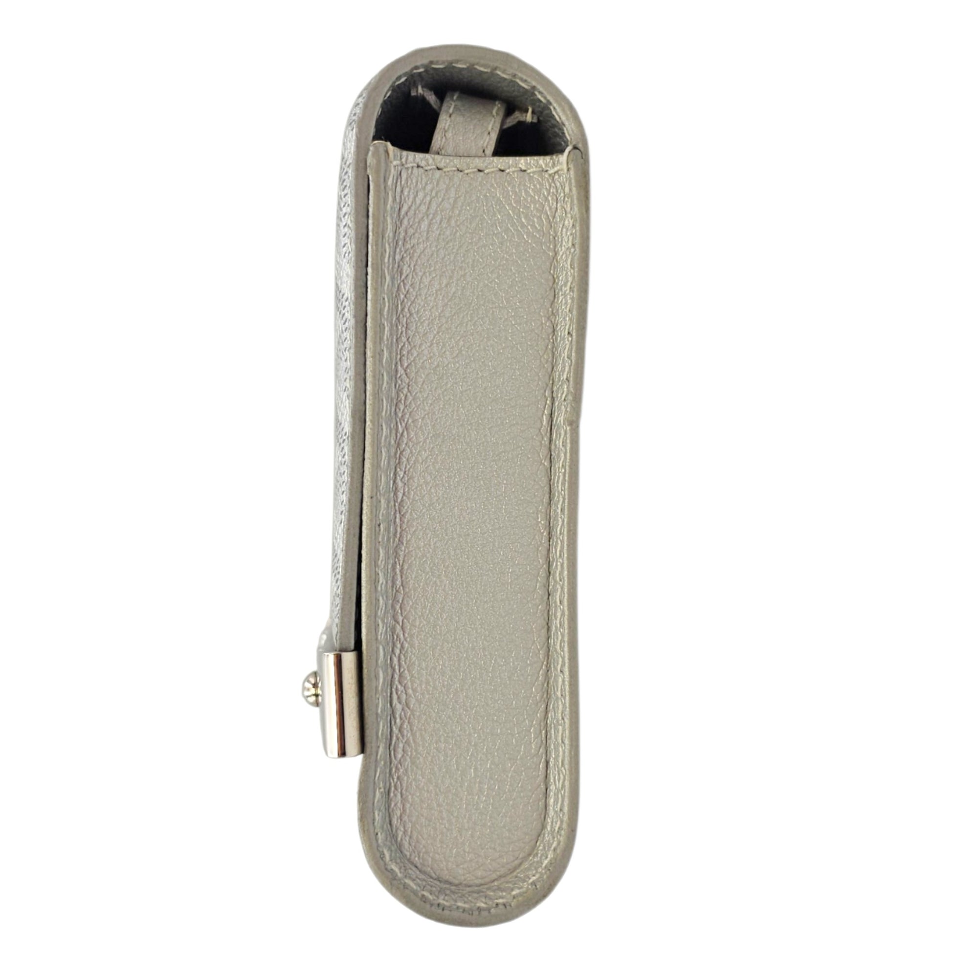 Monte Carlo Bois  Grey Wallet On Chain in Coated Canvas Silver hardware