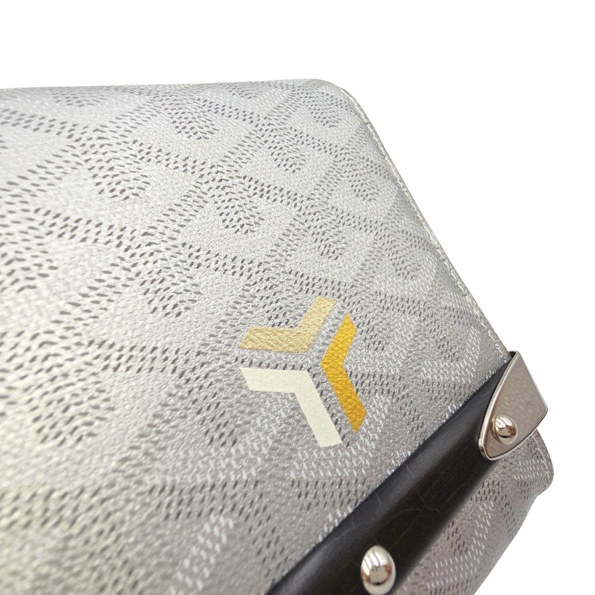 Monte Carlo Bois  Grey Wallet On Chain in Coated Canvas Silver hardware