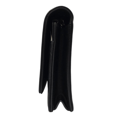 Boy Black Wallet On Chain in Lambskin Ruthenium hardware