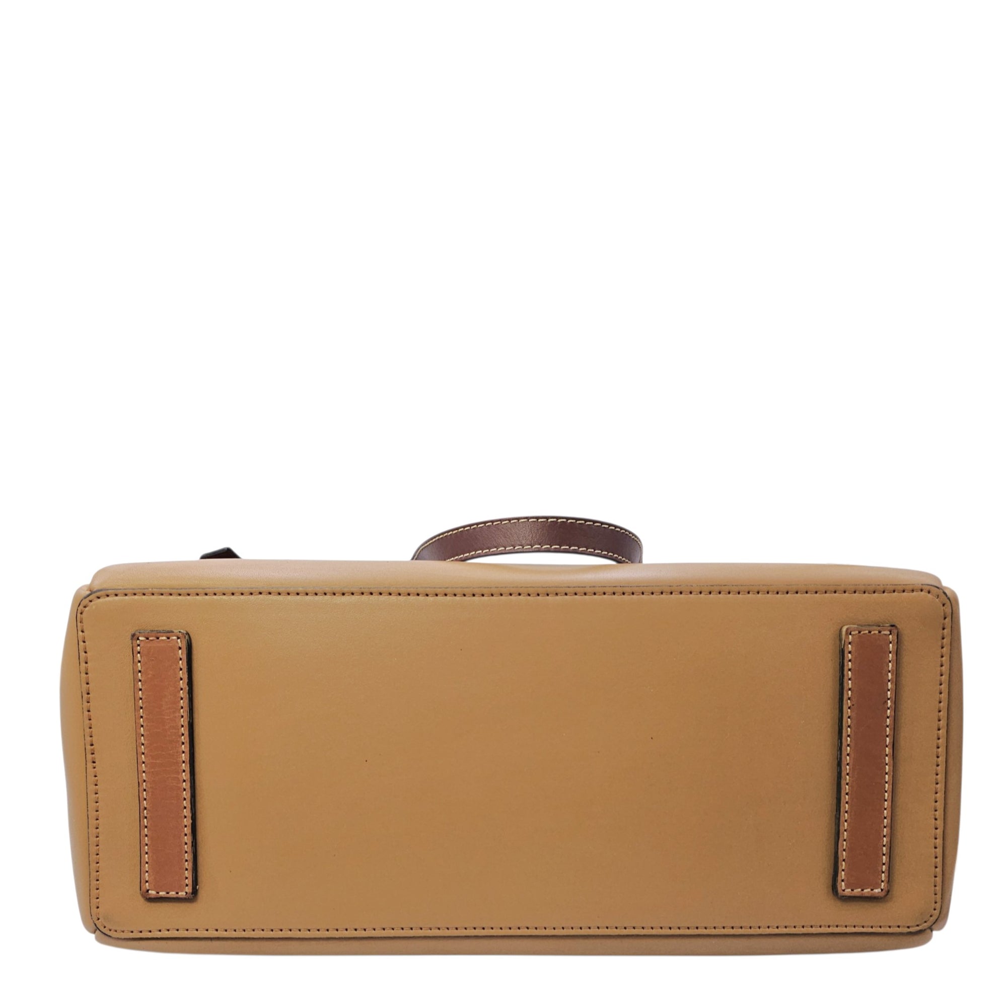 Lazo 32 Brown Top Handle Bag in Calfskin