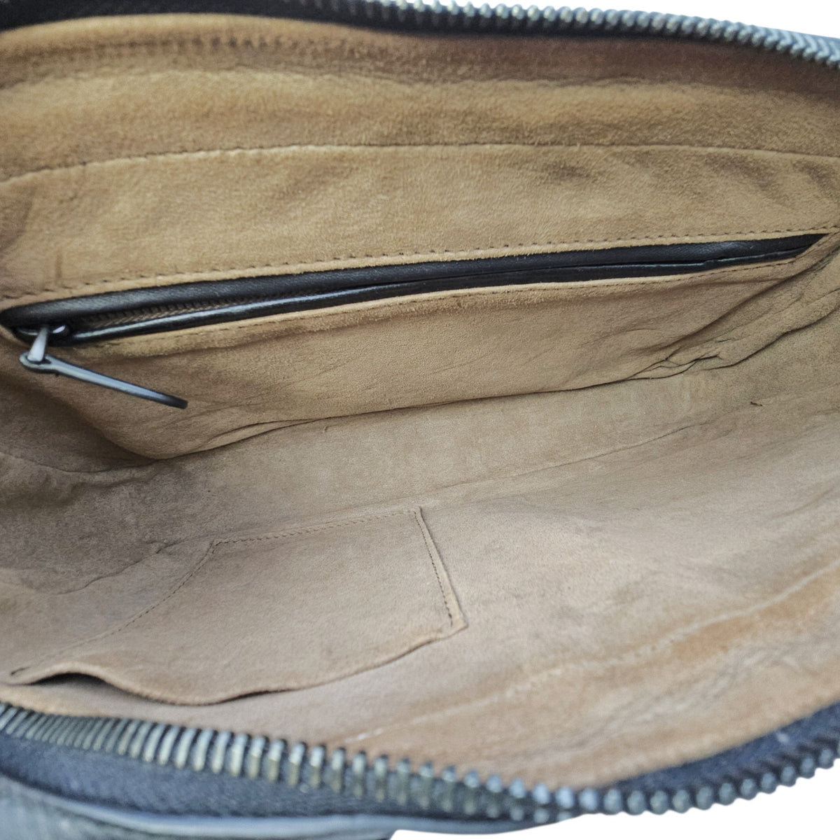 Intrecciato Black Crossbody Bag in Nappa Leather Gunmetal hardware