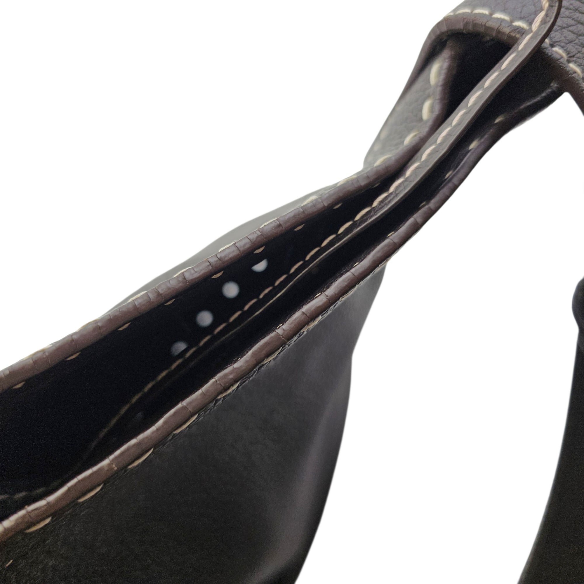 Pin Daily Brown Crossbody Bag in Calfskin Gold hardware