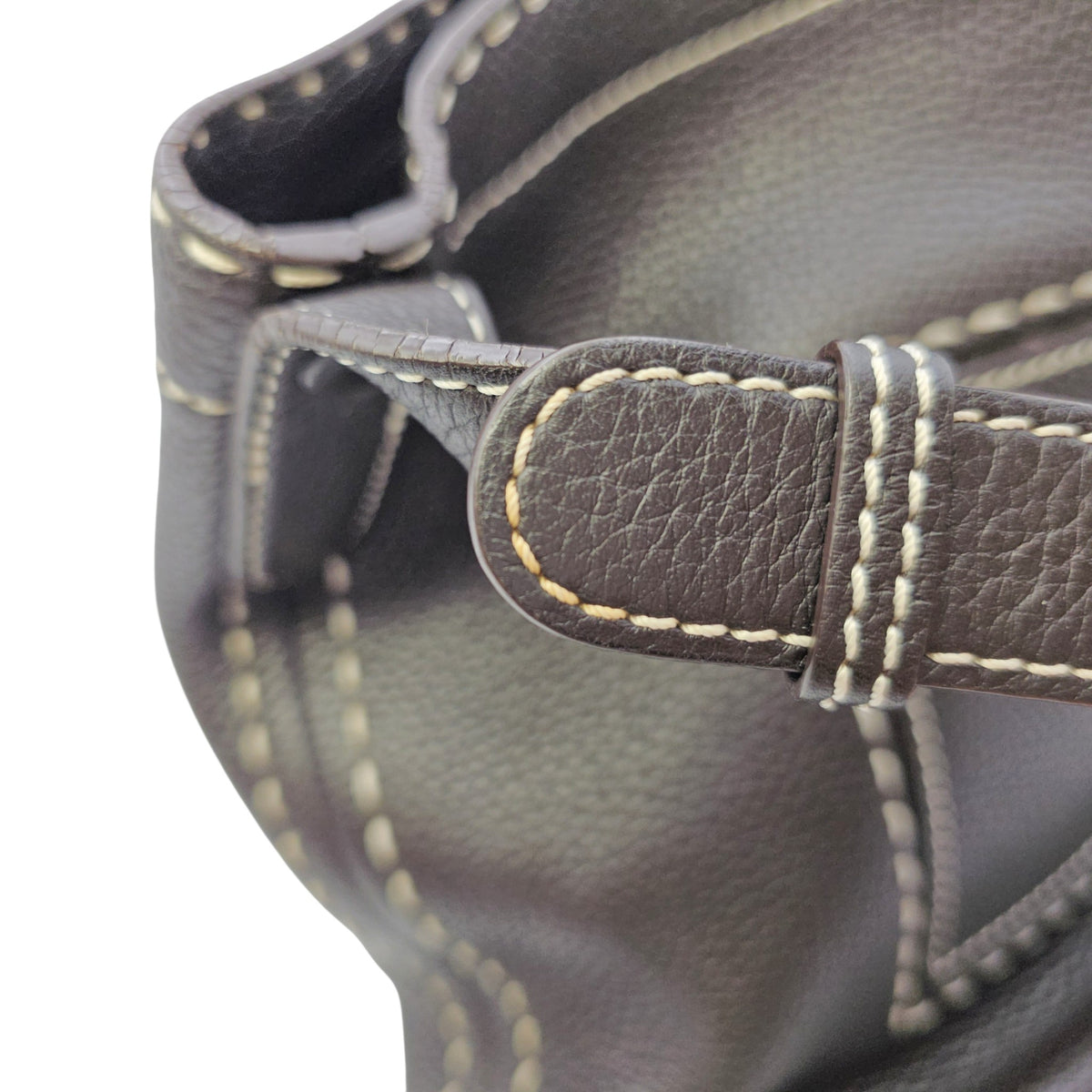 Pin Daily Brown Crossbody Bag in Calfskin Gold hardware