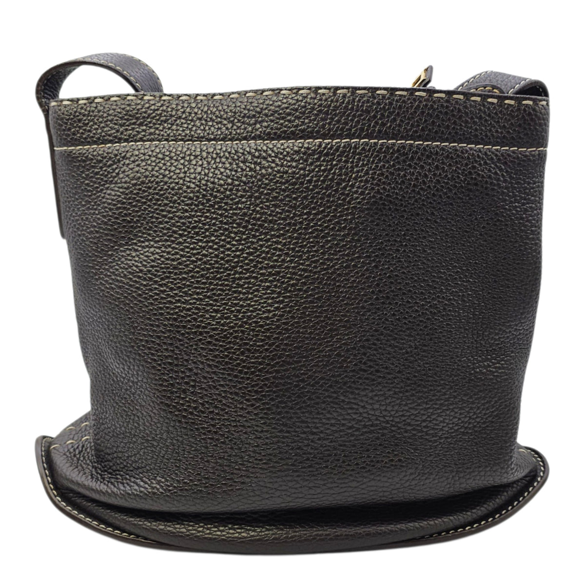 Pin Daily Brown Crossbody Bag in Calfskin Gold hardware