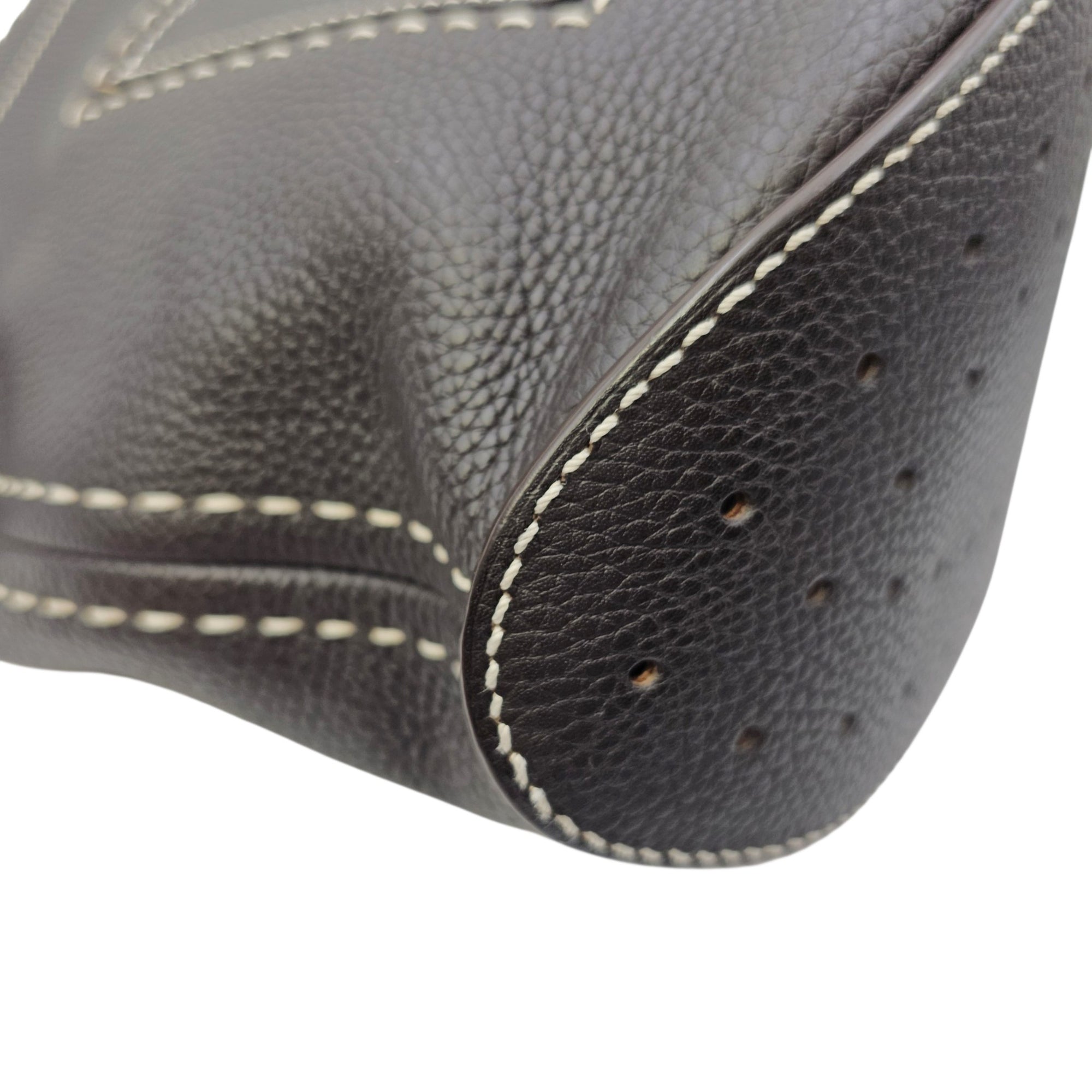 Pin Daily Brown Crossbody Bag in Calfskin Gold hardware