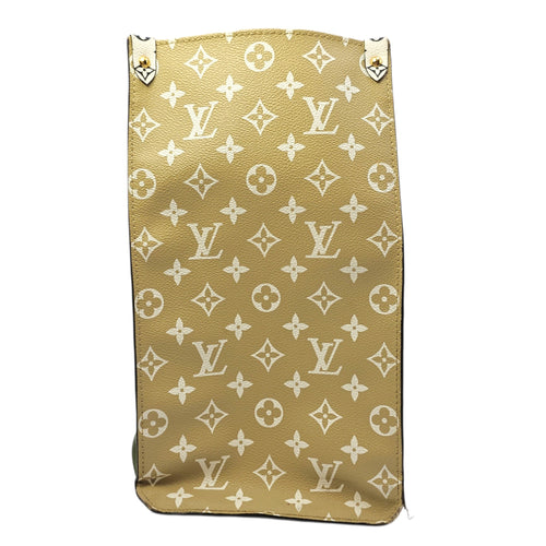 OnTheGo GM Khaki/Kaki Tote Bag in Monogram Coated Canvas Gold hardware