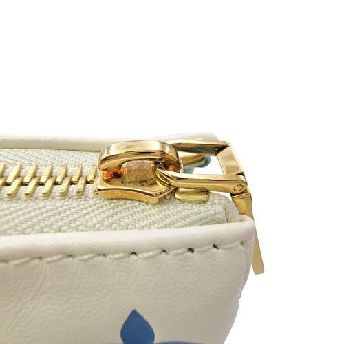 Coussin  PM White/Blue Crossbody Bag in Lambskin Gold hardware