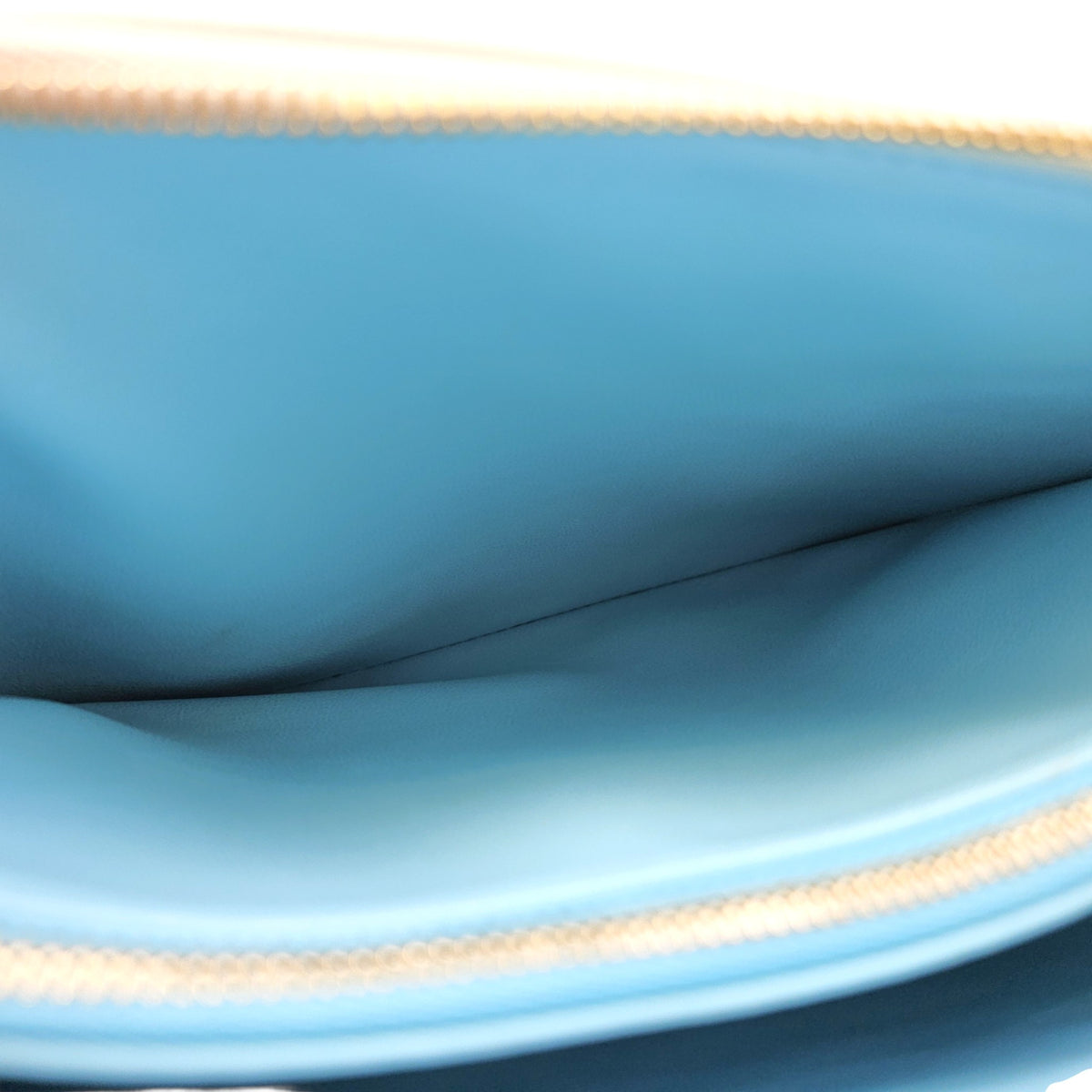 Coussin  PM White/Blue Crossbody Bag in Lambskin Gold hardware