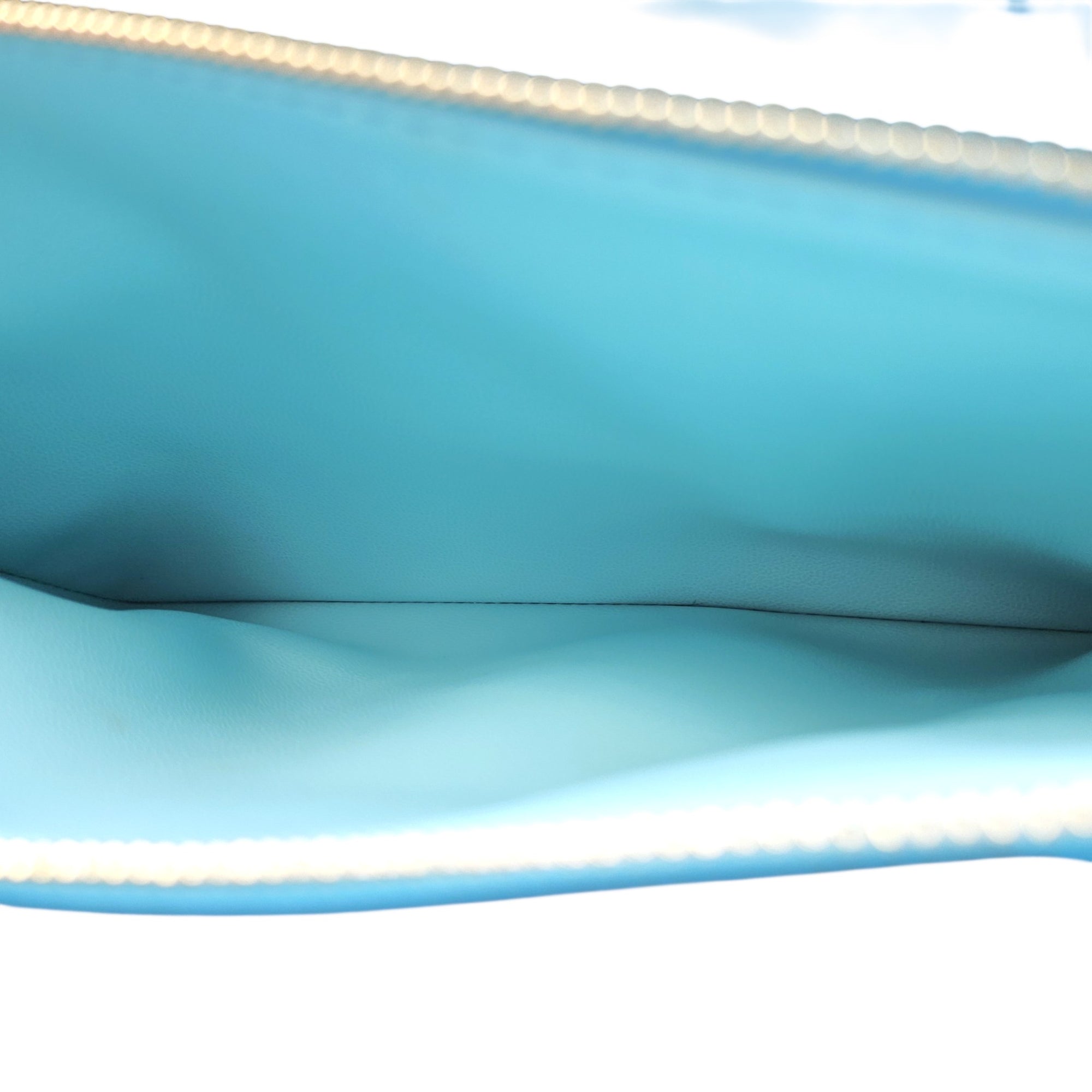 Coussin  PM White/Blue Crossbody Bag in Lambskin Gold hardware