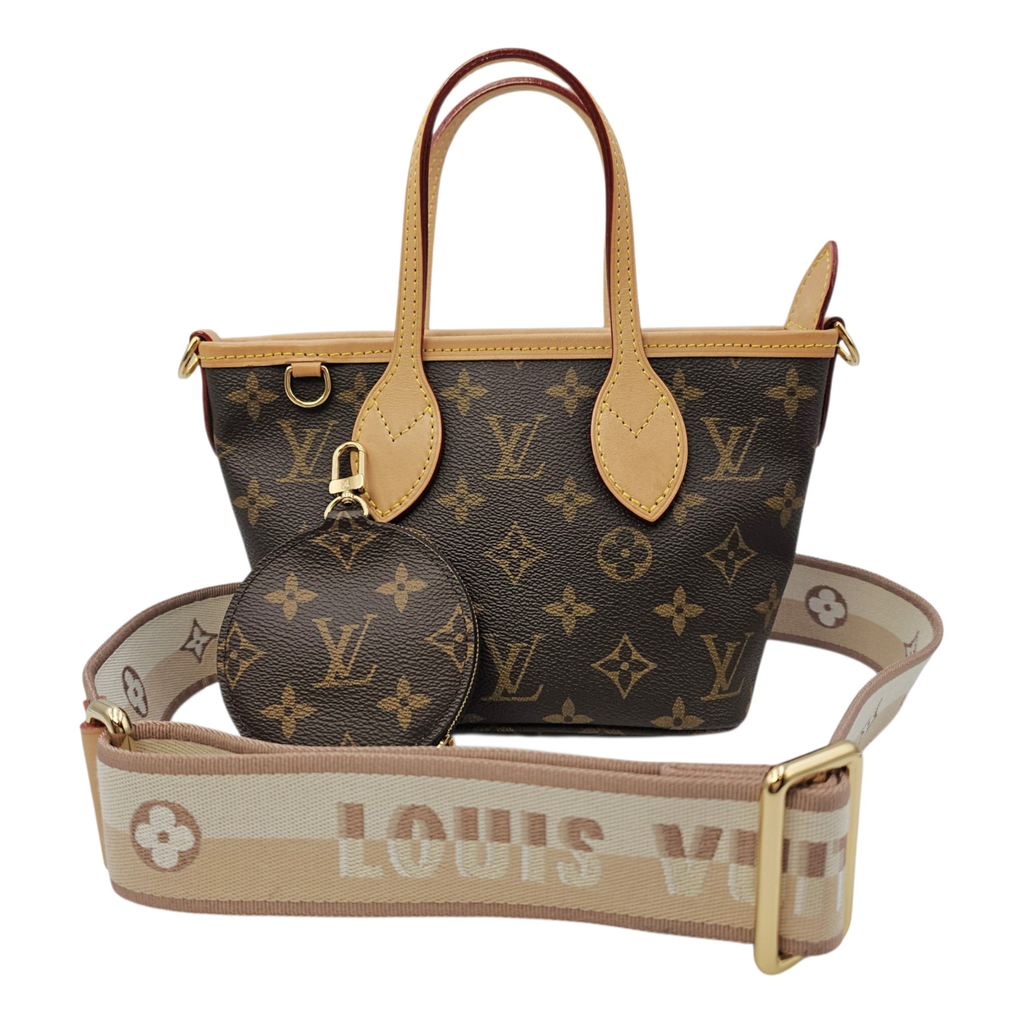 BB Neverfull  Brown Shoulder Bag in Monogram Coated Canvas Gold hardware