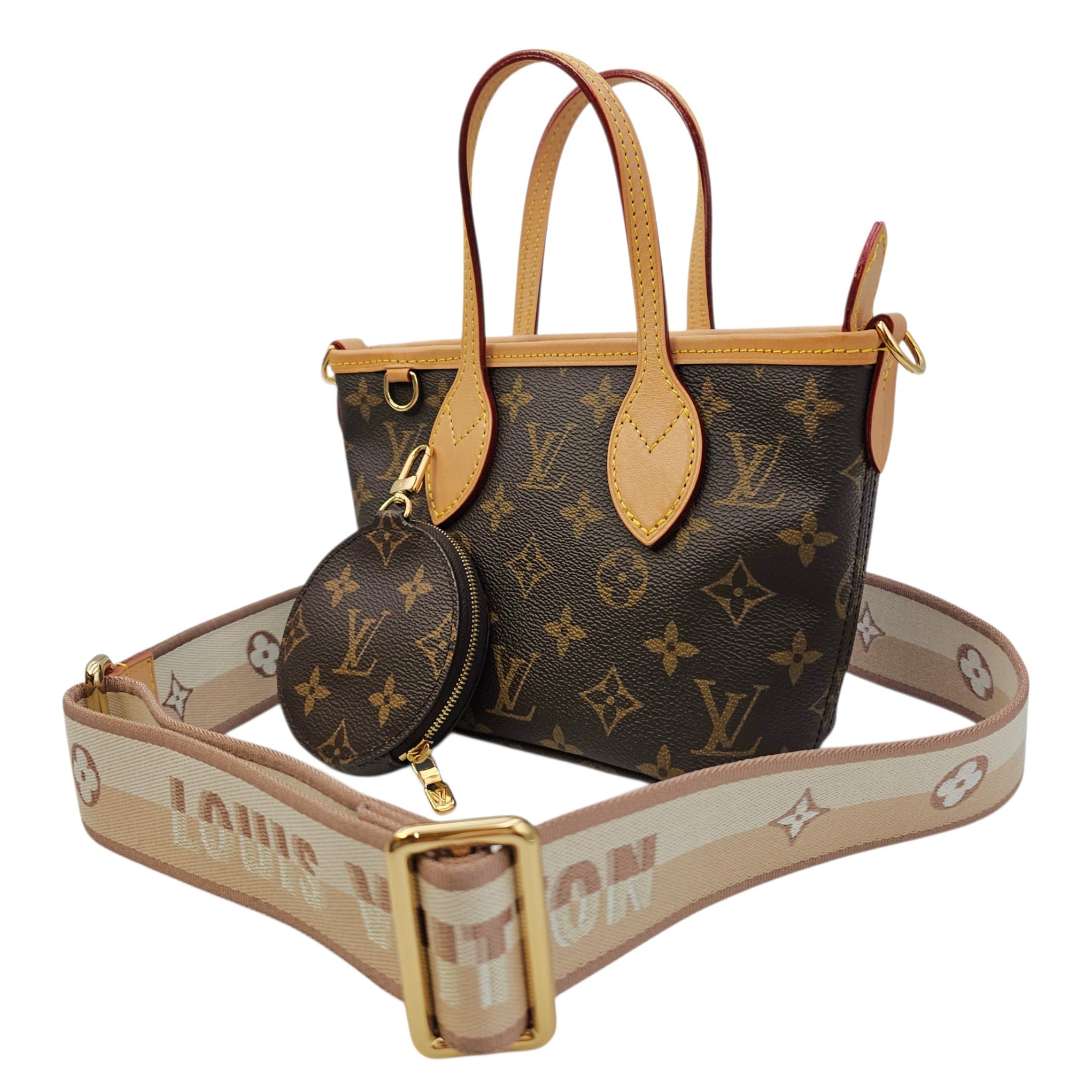 BB Neverfull  Brown Shoulder Bag in Monogram Coated Canvas Gold hardware