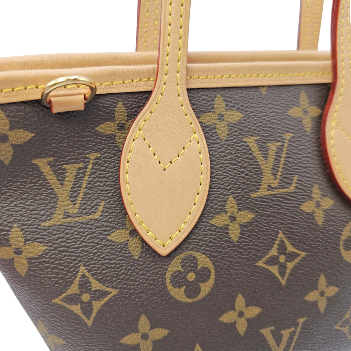 BB Neverfull  Brown Shoulder Bag in Monogram Coated Canvas Gold hardware