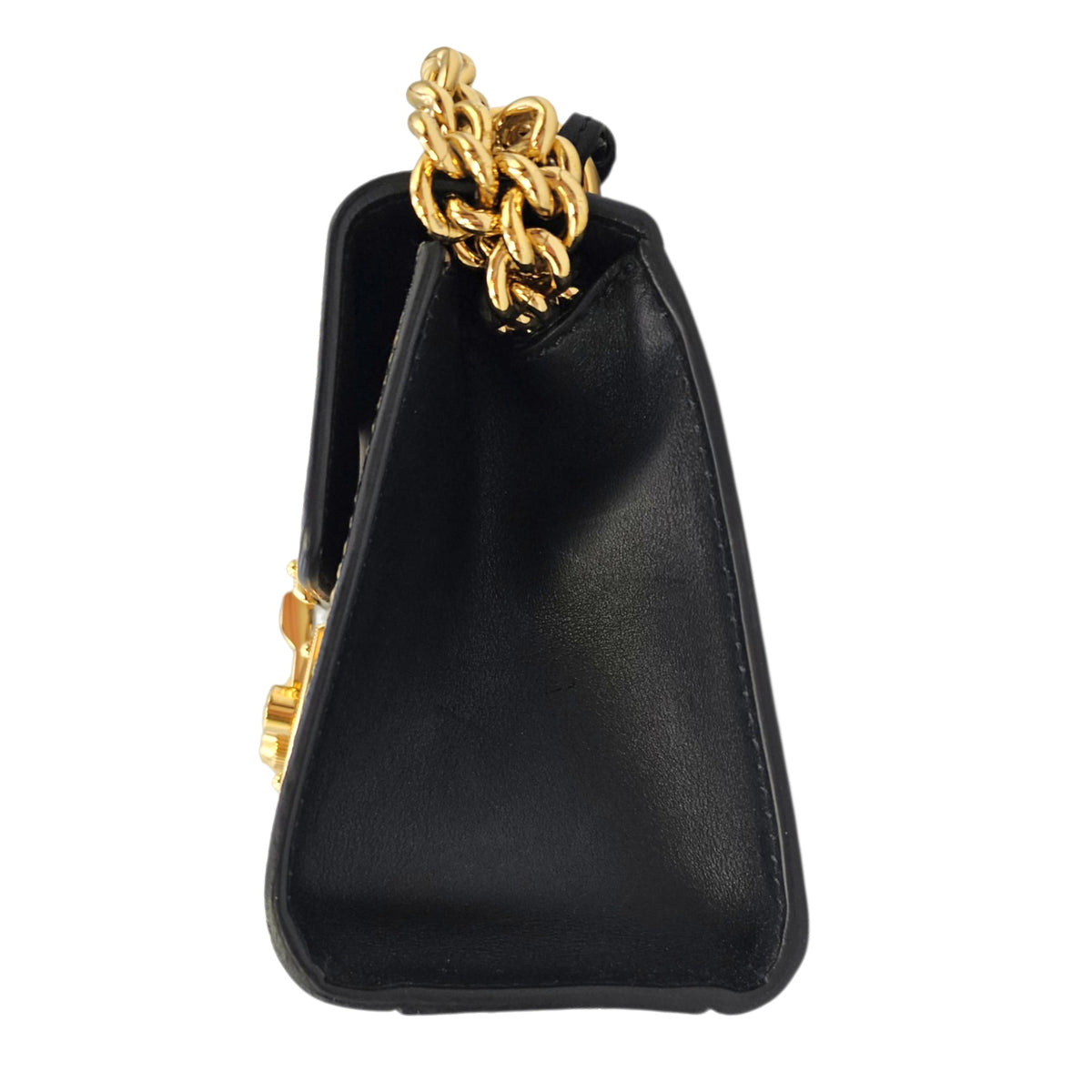 Padlock Small Beige Shoulder Bag in Canvas Gold hardware