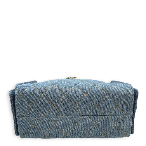 C25  Blue Shoulder Bag in Denim Gold hardware