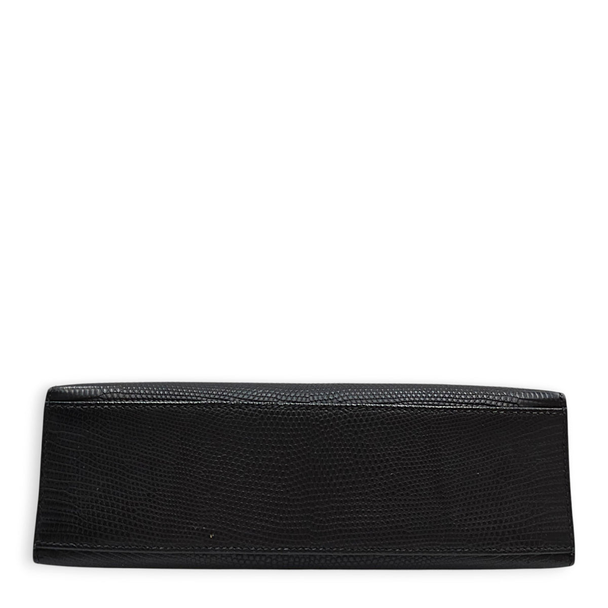 Kelly pochette Mini Noir in Lizard Varanus Salvator Palladium hardware
