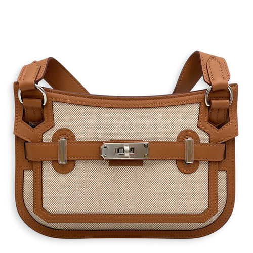 Jypsiere Mini Gold/Ecru-Beige in Swift Palladium hardware