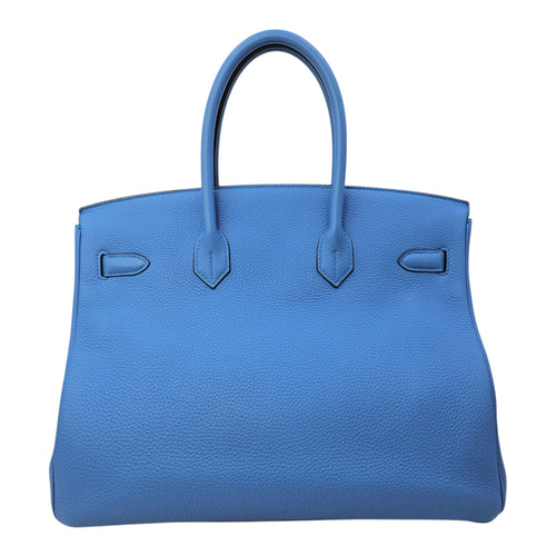 Verso Birkin  35 Bleu Zanzibar/Malachite in Togo Palladium hardware