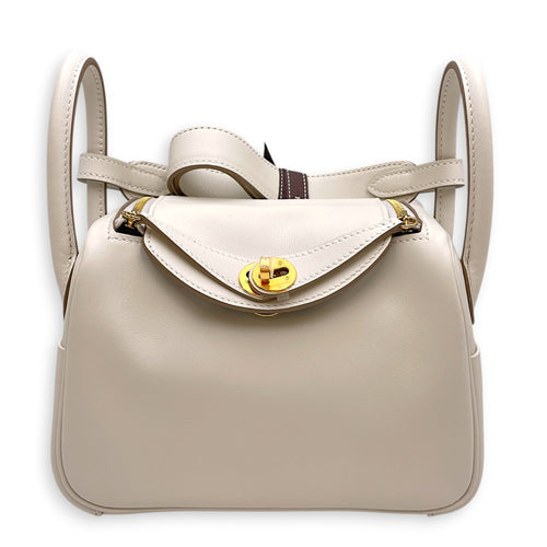 Verso Lindy II Mini Gris Pale/Gris Meyer in Swift Gold hardware