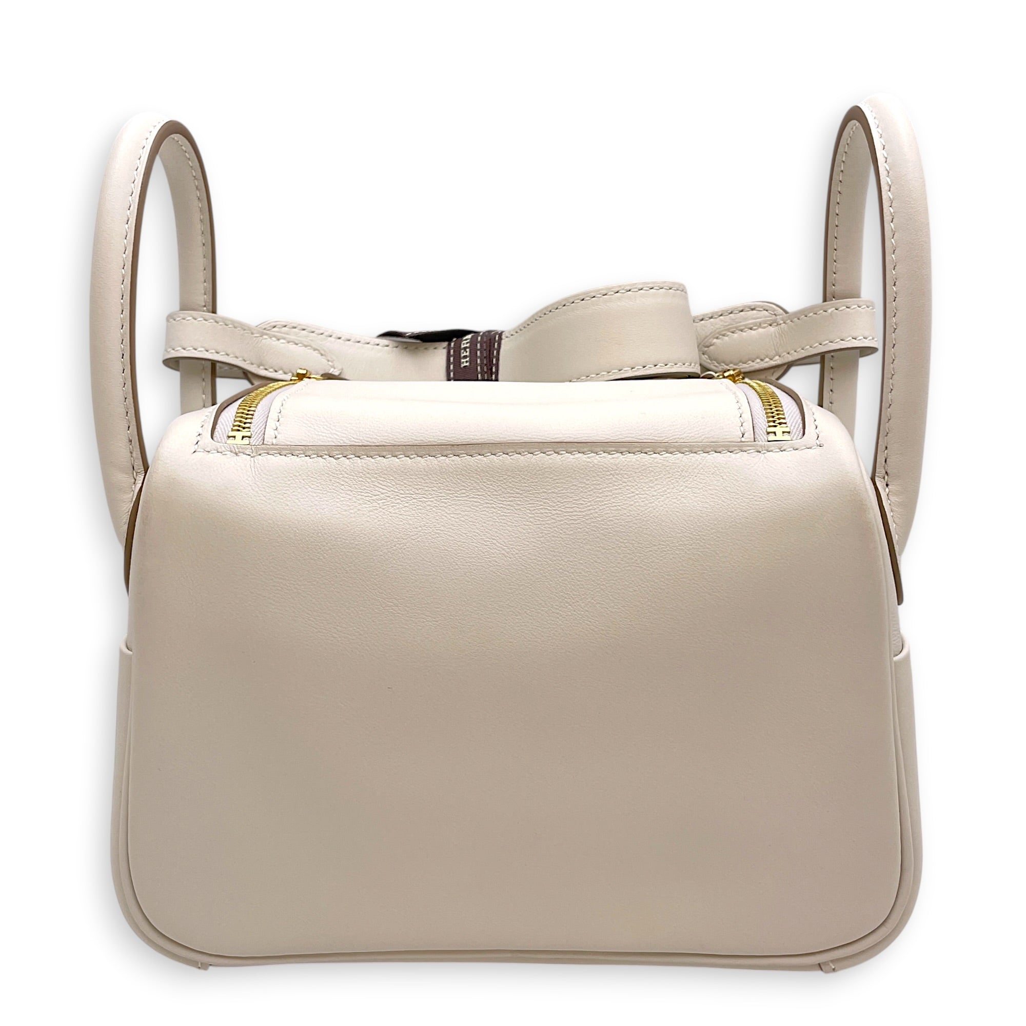Verso Lindy II Mini Gris Pale/Gris Meyer in Swift Gold hardware