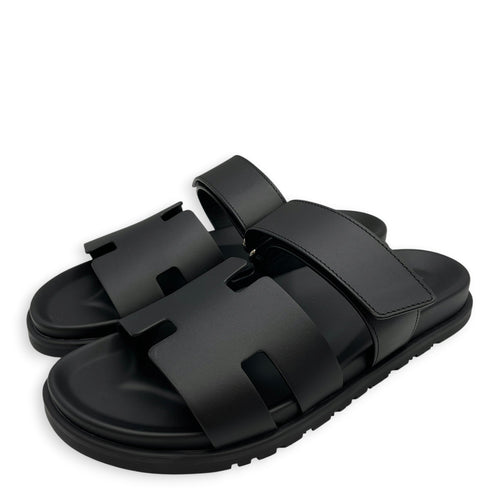 Chypre 42 Noir Sandals in Calfskin