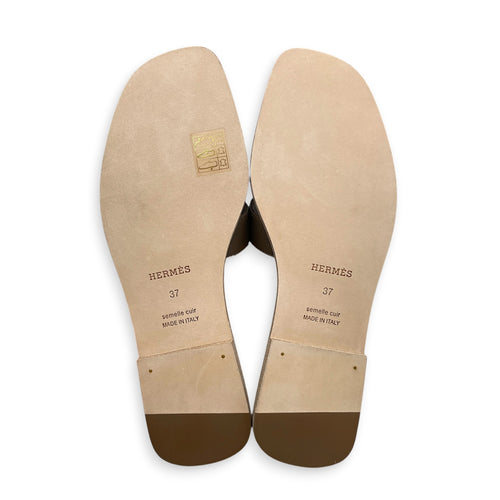 Oran Sandal. Sz:37 Etoupe Sandals in Calfskin