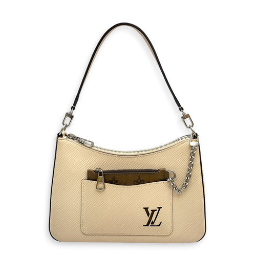 Marelle  25 Off white  Crossbody Bag in Epi Leather Silver hardware