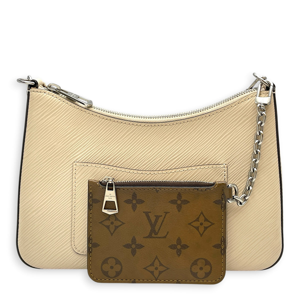 Marelle  25 Off white  Crossbody Bag in Epi Leather Silver hardware