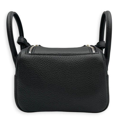 Lindy II Mini Noir in Clemence Palladium hardware