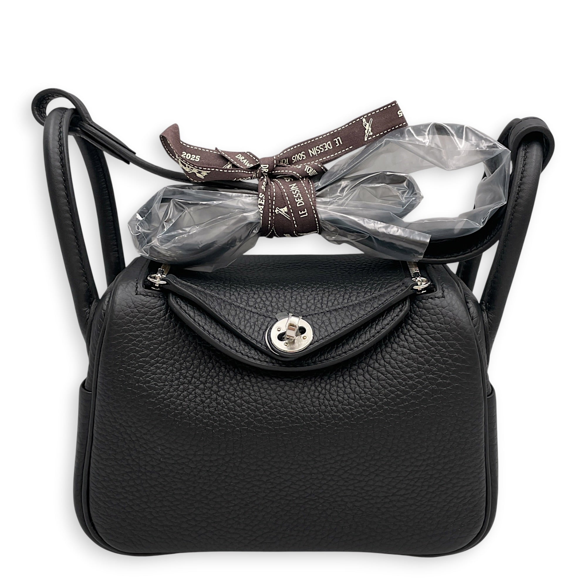 Lindy II Mini Noir in Clemence Palladium hardware