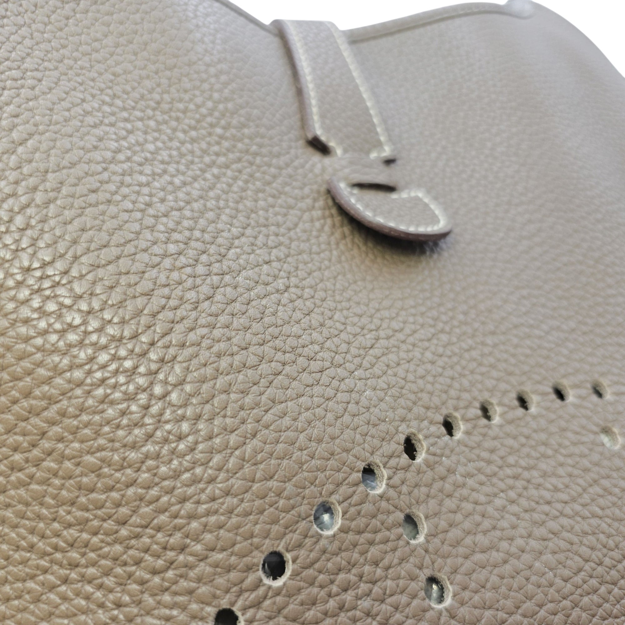 Evelyne 33 Etoupe in Clemence Palladium hardware