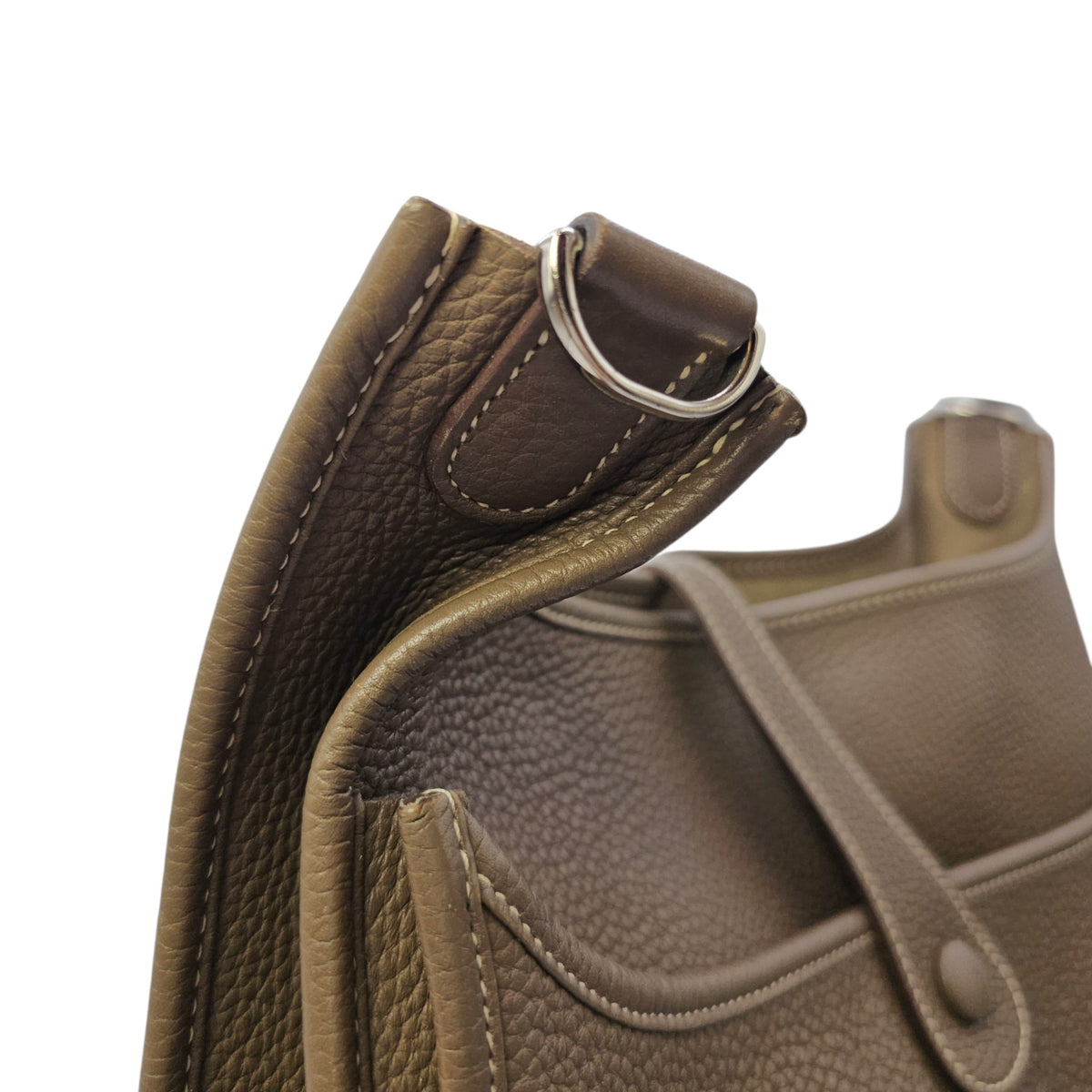 Evelyne 33 Etoupe in Clemence Palladium hardware
