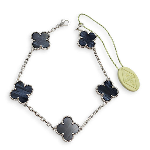 Vintage Alhambra Bracelet, 5 Motifs Bracelet in Blue