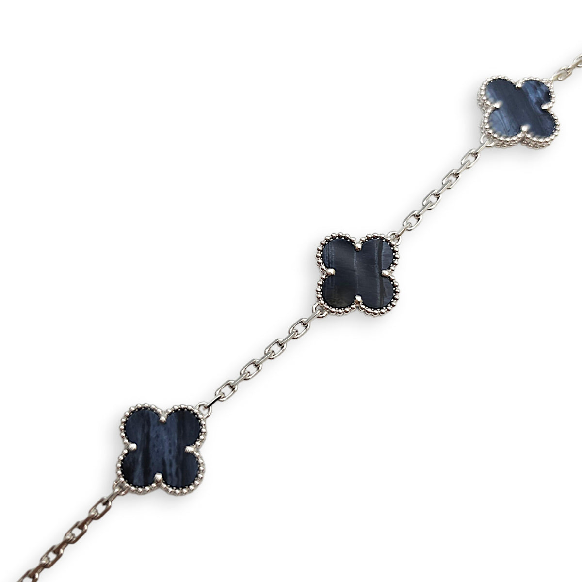 Vintage Alhambra Bracelet, 5 Motifs Bracelet in Blue