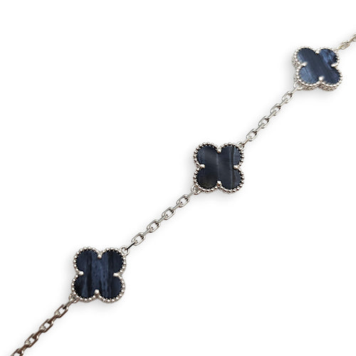 Vintage Alhambra Bracelet, 5 Motifs Bracelet in Blue