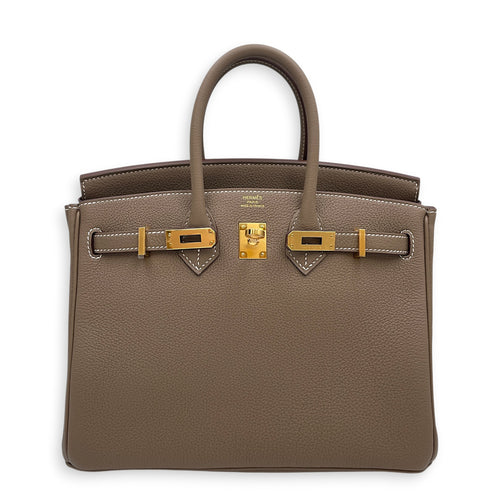 Birkin 25 Etoupe in Togo Gold hardware