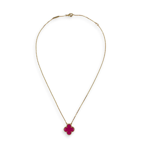 Vintage Alhambra Pendant Necklace  in Pink